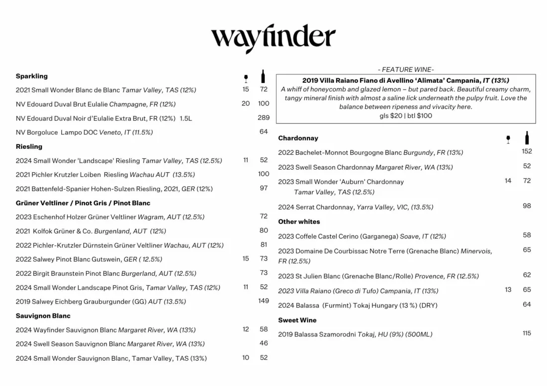 Wayfinder Wine List 11